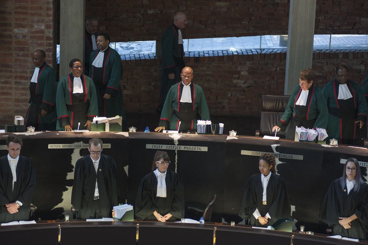 Photo of judges entering Constitutional Court