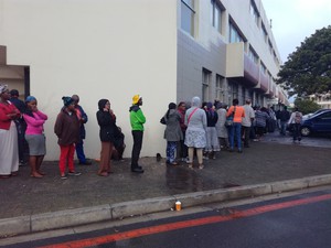 Photo of people in queue