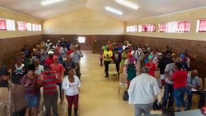 Photo of a meeting in a hall