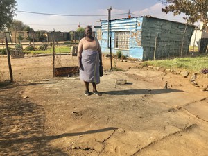 Photo of woman on burnt spot