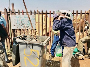 Photo of a man at a scrap yard