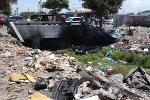 Photo of filthy canal