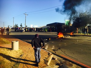 Photo of barricaded road