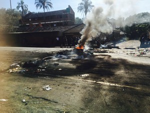 Photo of burning tyres