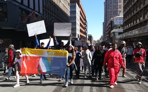 Photo of protesting workers